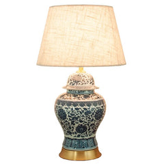 Copper ceramic table lamp