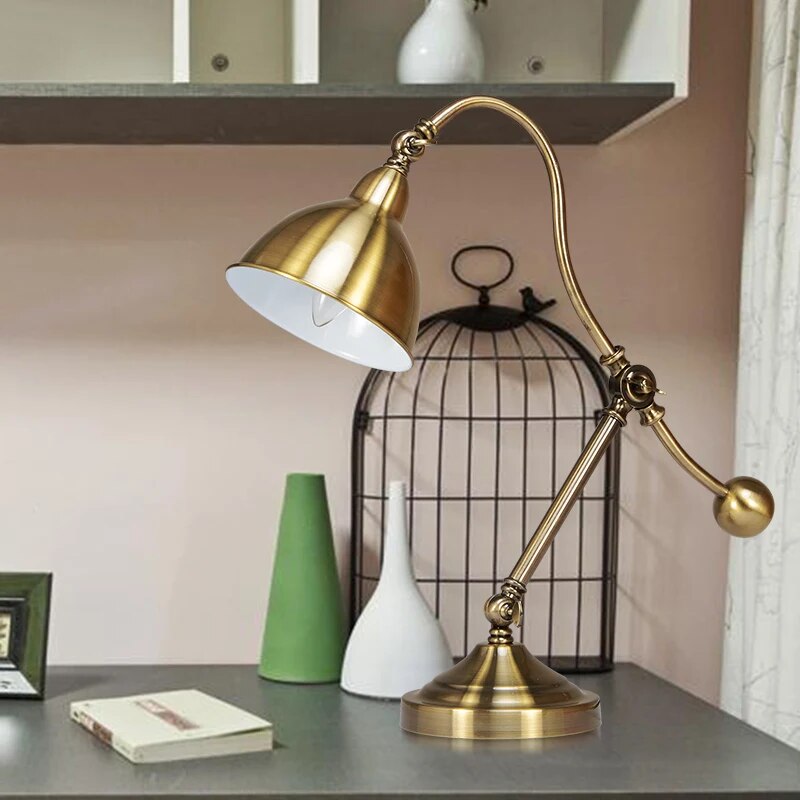 American copper table lamp