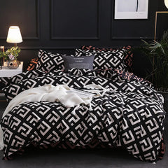 Luxurious black bedding set