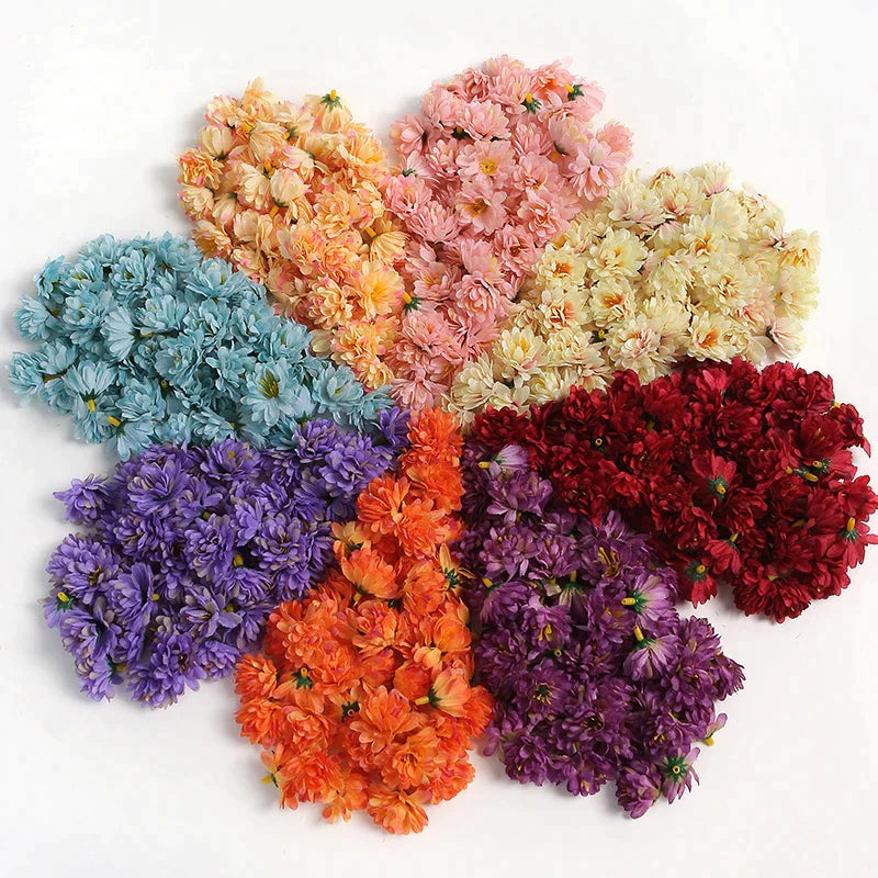 Daisy Artificial Flowers Heads Silk Fake Flower For Home Decor