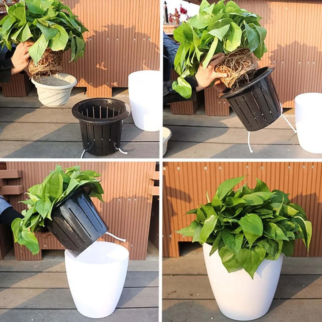 Watering Planter 2 Layer Self Watering Plant Flower Pot