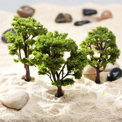 20/70pcs Plastic Model Train Artificial Miniature Tree Scenery Railroad Decoration Building Landscape Accessories Toys for Kids