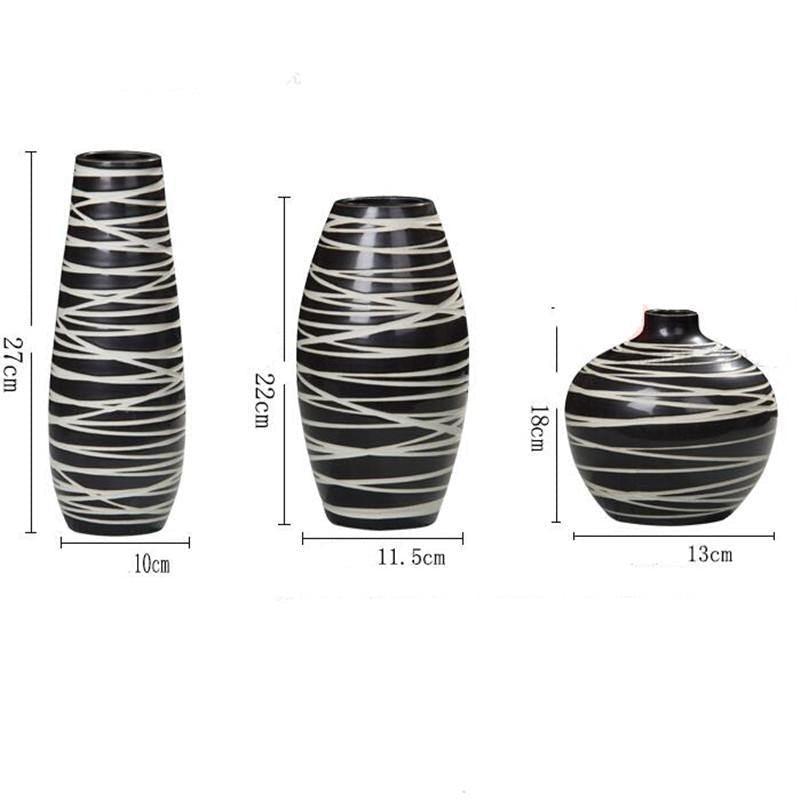 Abstract Black And White Vases