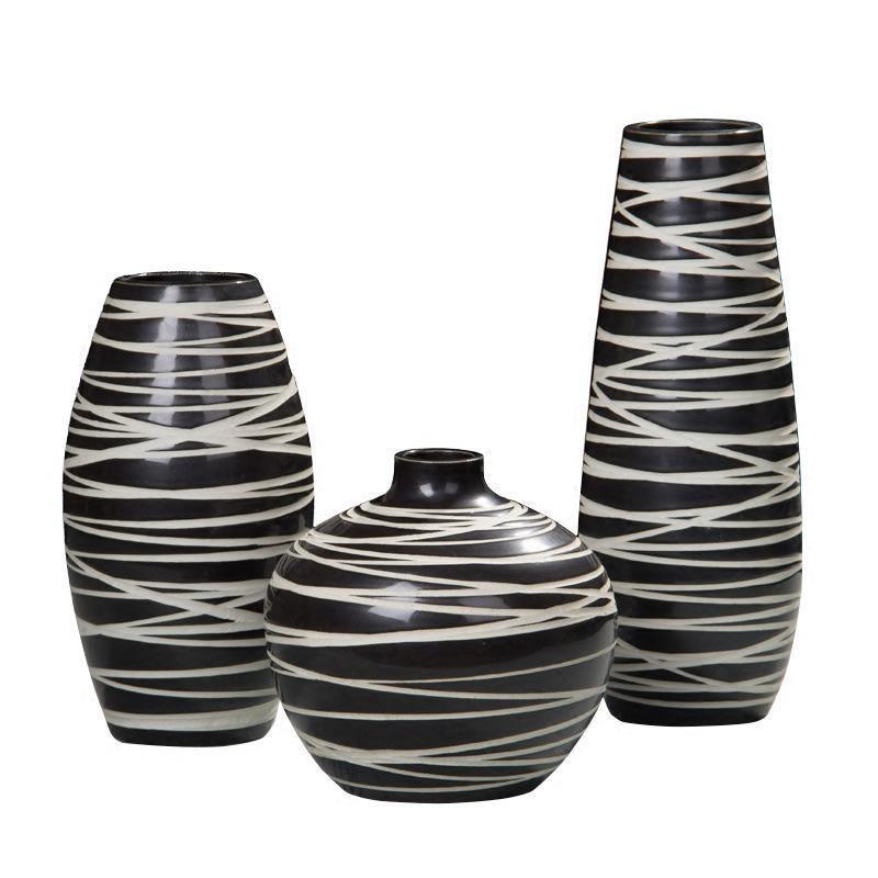 Abstract Black And White Vases