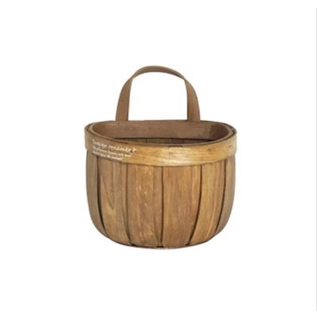 Parisian Wooden Planter Storage Basket