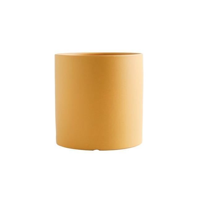 Colorful Classic Round Ceramic Pot Planter SandyBrown / 8cm / No Tray | Sage & Sill