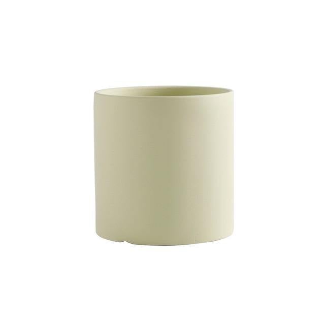 Colorful Classic Round Ceramic Pot Planter PaleGoldenrod / 11cm / No Tray | Sage & Sill