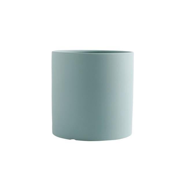 Colorful Classic Round Ceramic Pot Planter CadetBlue / 11cm / No Tray | Sage & Sill