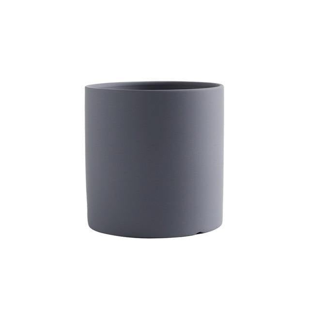 Colorful Classic Round Ceramic Pot Planter Grey / 8cm / No Tray | Sage & Sill