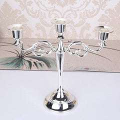 Metal Gold/Bronze Plated Candle Holder Retro 3-Arms