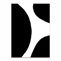 Nordic Black White Modern Abstract Wall Poster